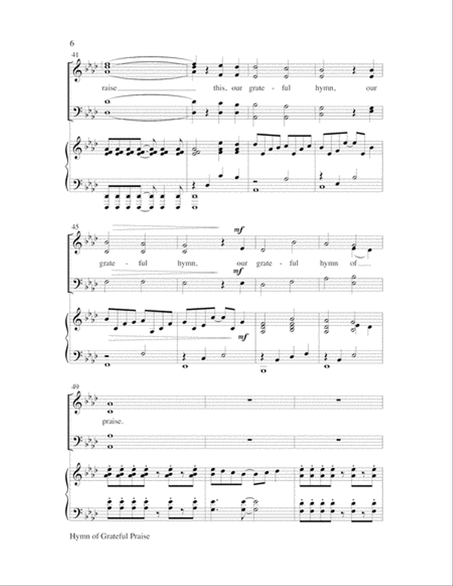 Hymn of Grateful Praise Hymn of Grateful Praise Choir scores gallery preview page 6