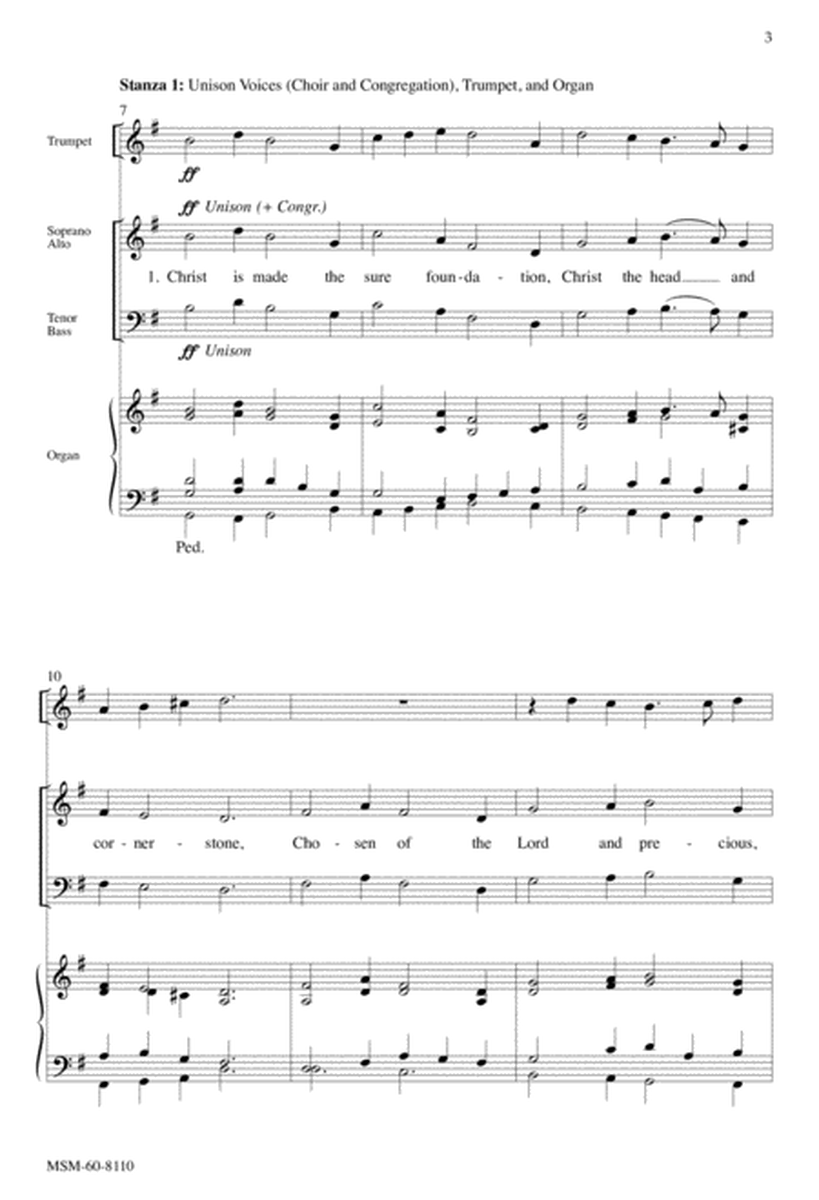Christ Is Made the Sure Foundation (Downloadable Choral Score)
