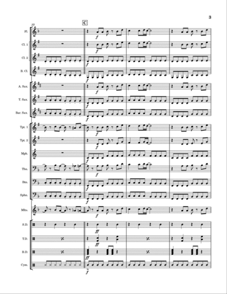 Undone - The Sweater Song Marching Band scores gallery preview page 3