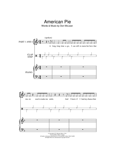 American Pie (arr. Rick Hein)