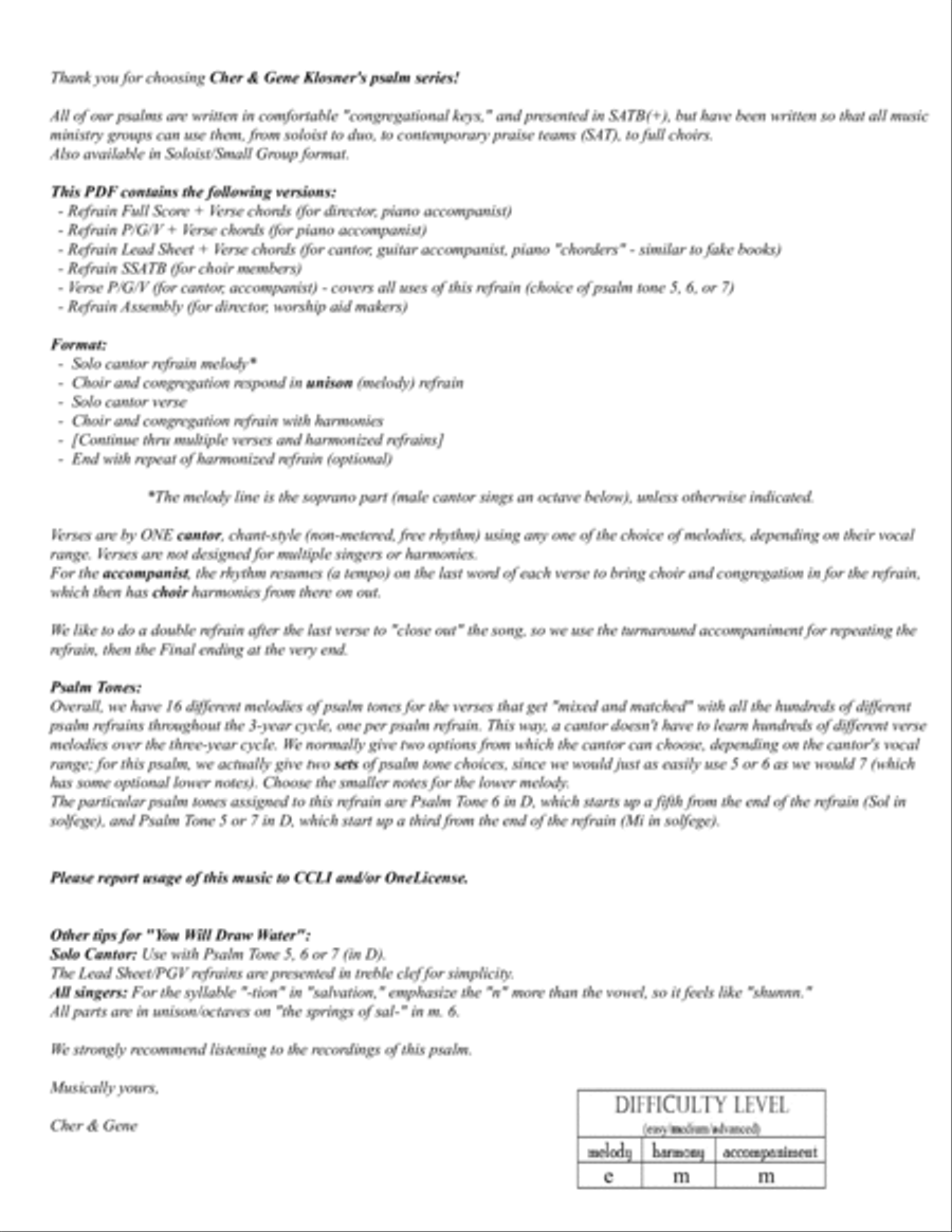 You Will Draw Water (Is. 12) [Octavo - Complete Package] 4-Part scores gallery preview page 2