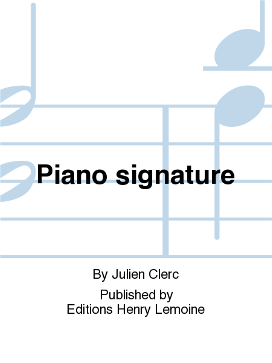 Piano signature