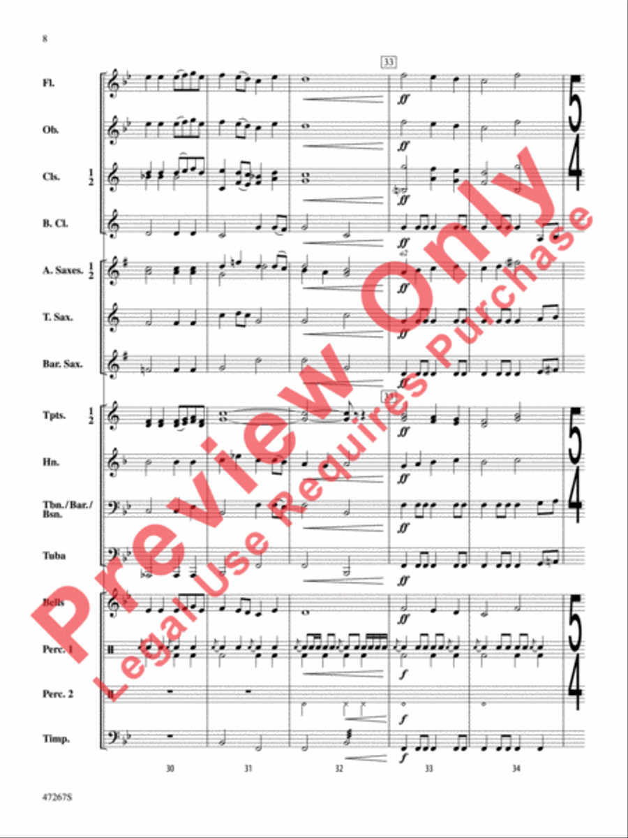 Of Pride and Power Concert Band scores gallery preview page 9