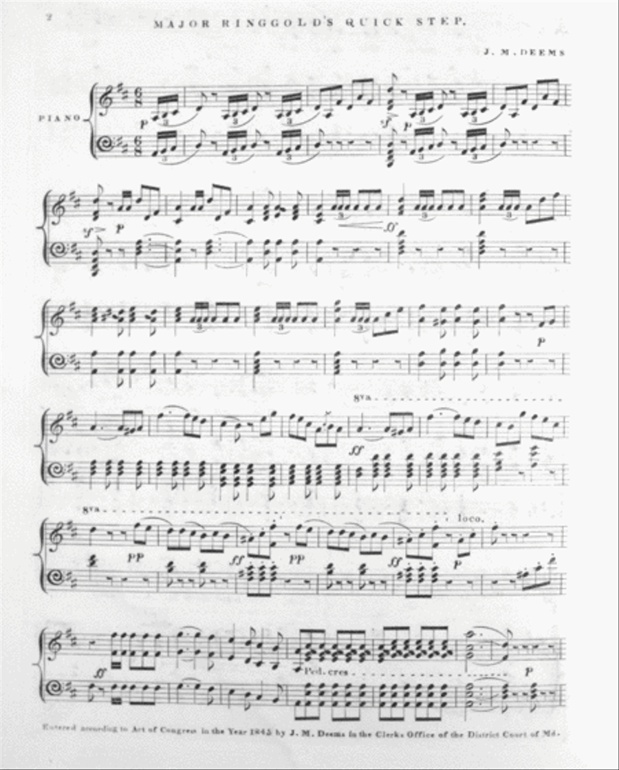 Maj. Ringgold's Quick Step Voice scores gallery preview page 2