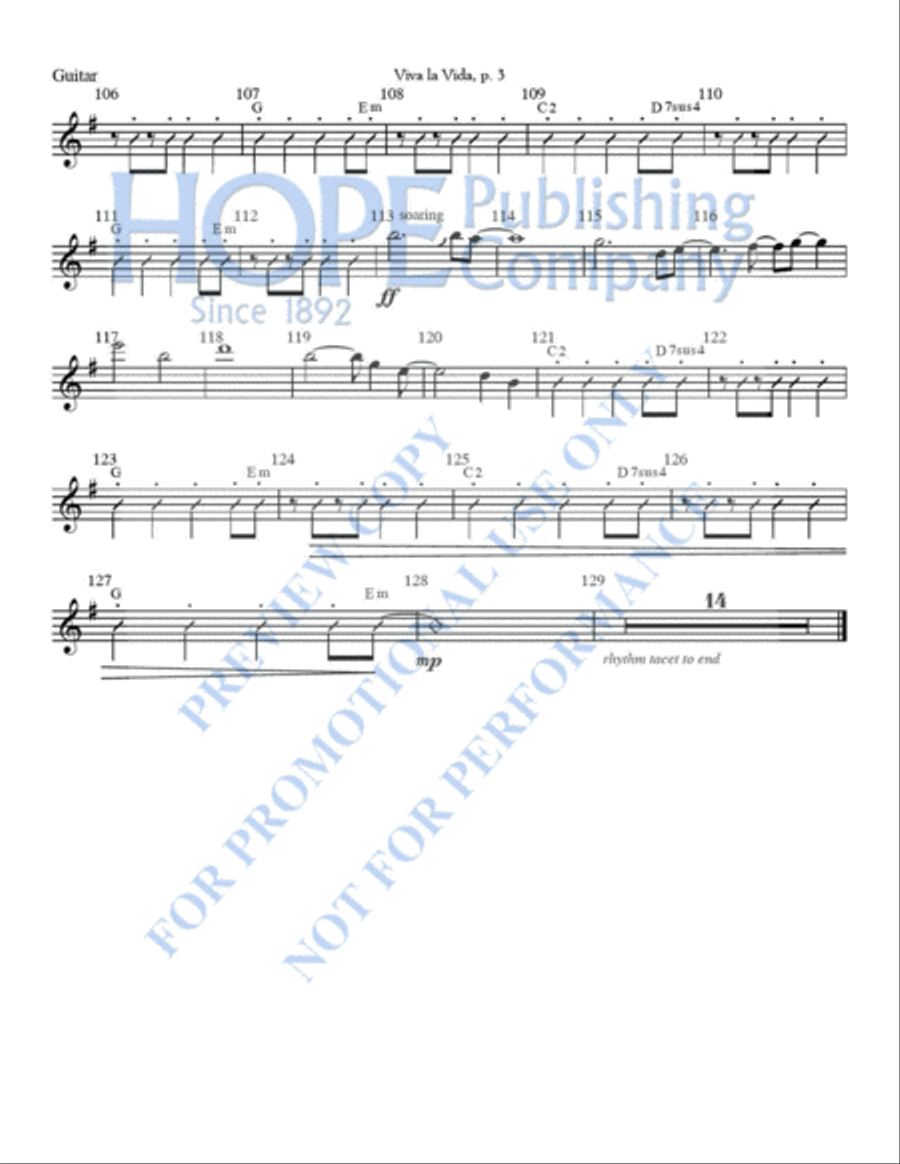 Viva la Vida Viva la Vida 5-Octaves scores gallery preview page 5