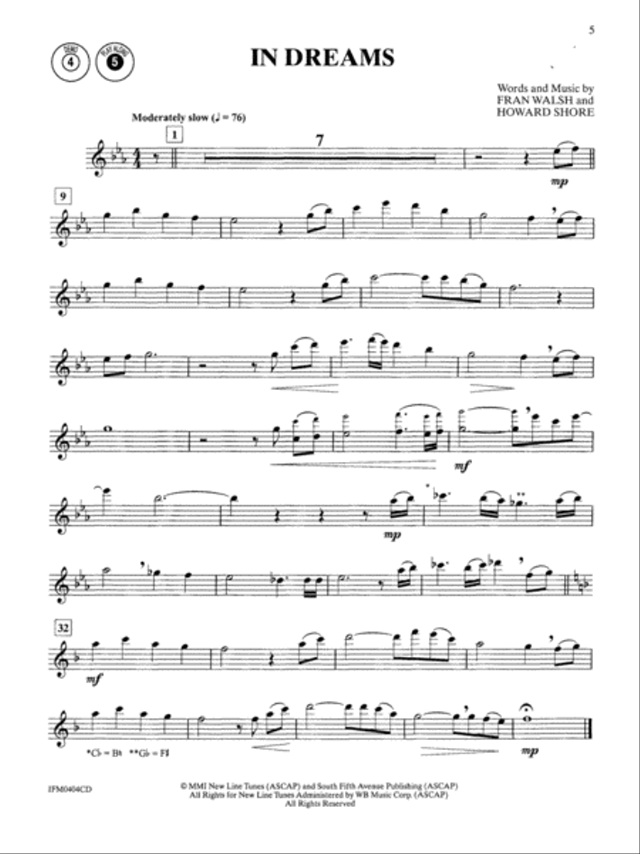 The Lord of the Rings - Instrumental Solos (Flute) Flute Solo scores gallery preview page 4