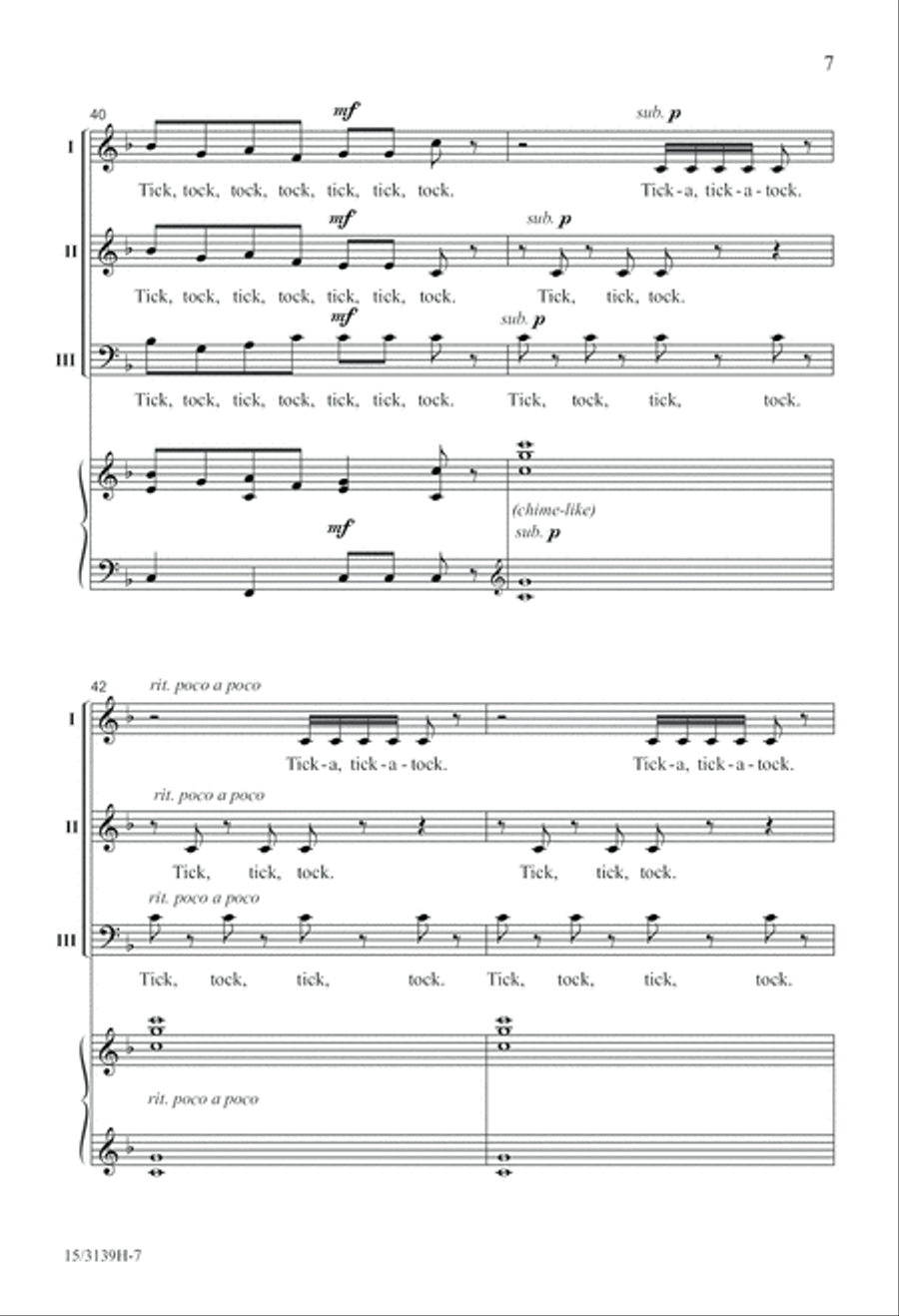 Just Like Clockwork! 3-Part scores gallery preview page 8