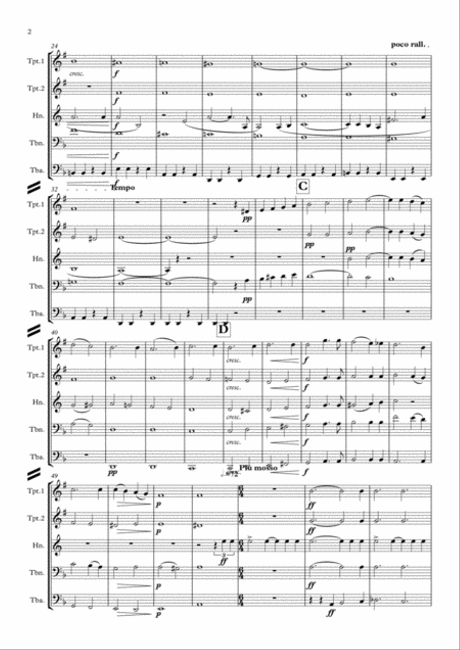 Faure: Requiem Op.48: VI. Libera Me - brass quintet Brass Quintet scores gallery preview page 2