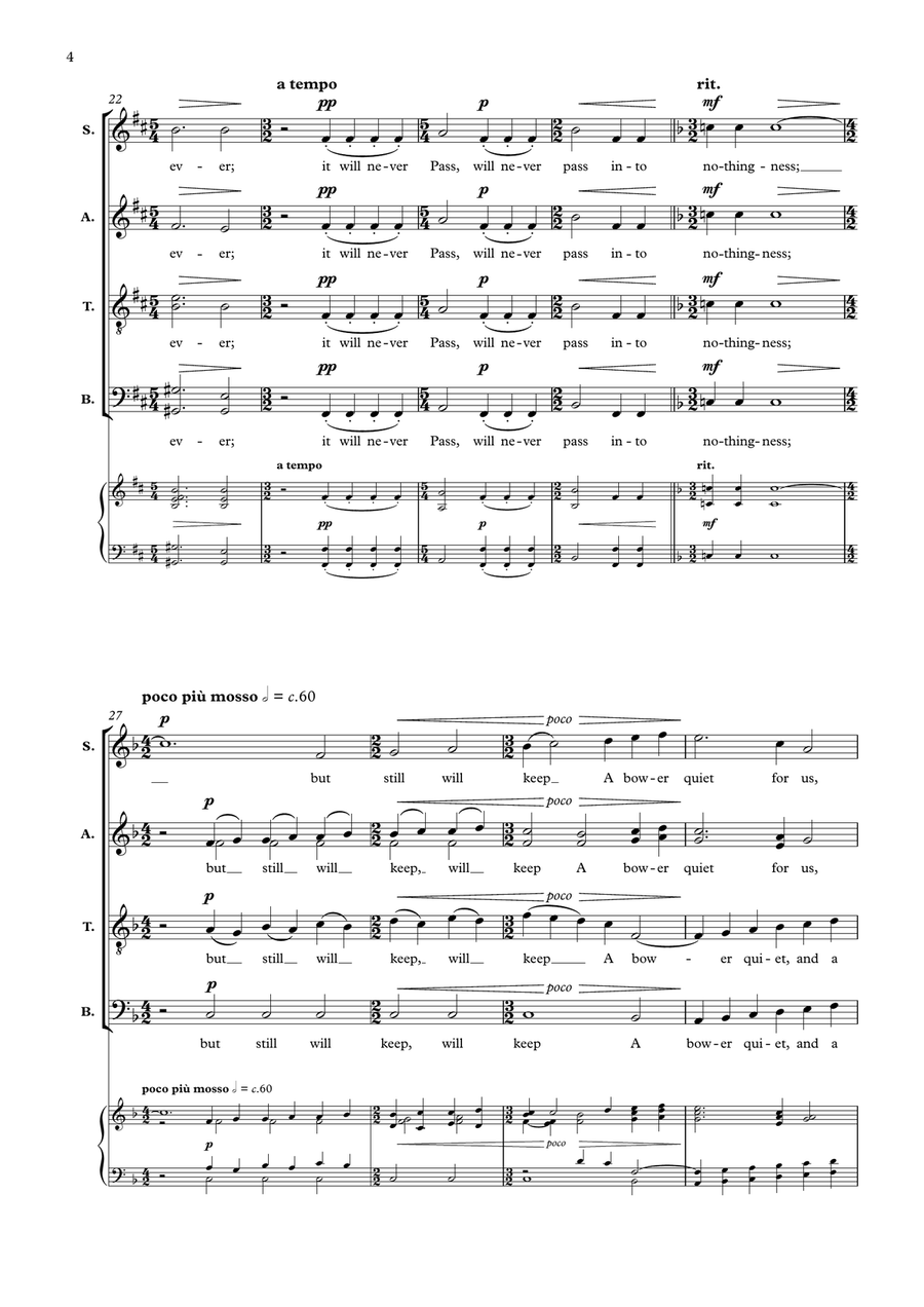 Beauty, Joy (mixed choir unaccompanied) Divisi scores gallery preview page 4