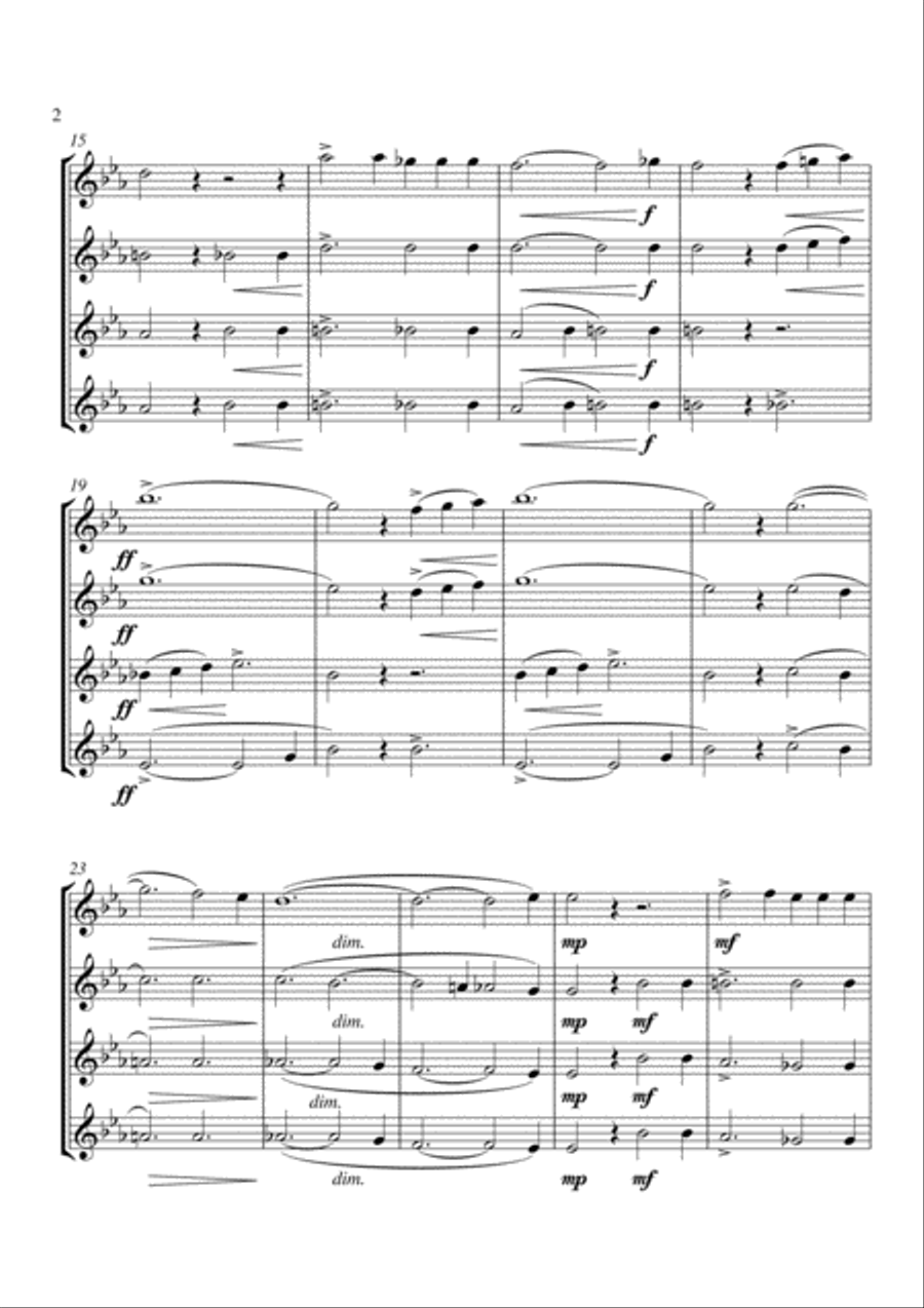 O Salutaris Hostia I Clarinet Quartet scores gallery preview page 2