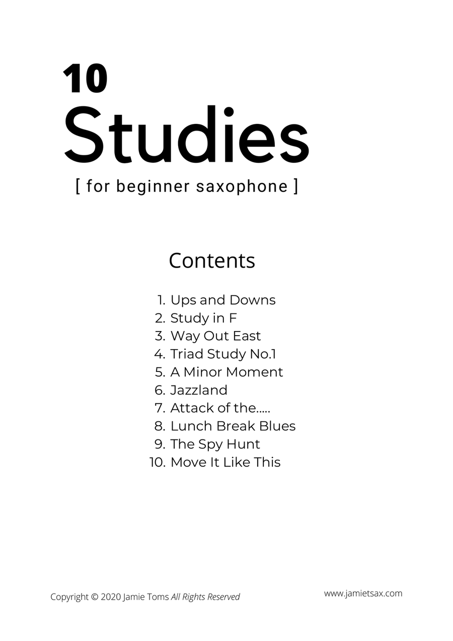 10 Beginner Saxophone Studies Alto Saxophone scores gallery preview page 2