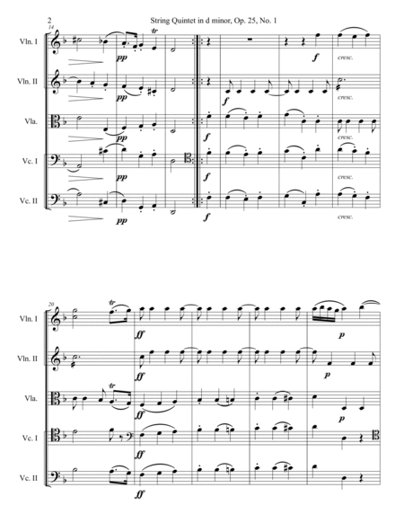String Quintet in d minor, Op. 25, No. 1, Movement 3