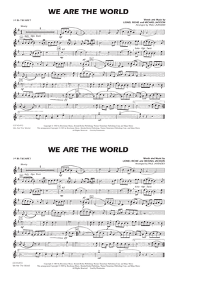 Book cover for We Are The World - 1st Bb Trumpet