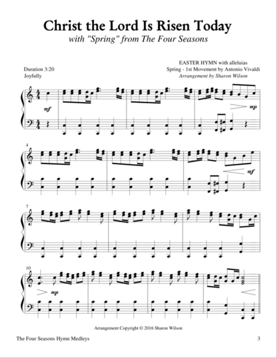 The Four Seasons Hymn Medleys Complete Collection (12 Piano Solos) Piano Solo scores gallery preview page 5