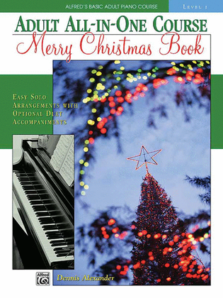 Book cover for Alfred's Basic Adult All-in-One Christmas Piano, Book 1