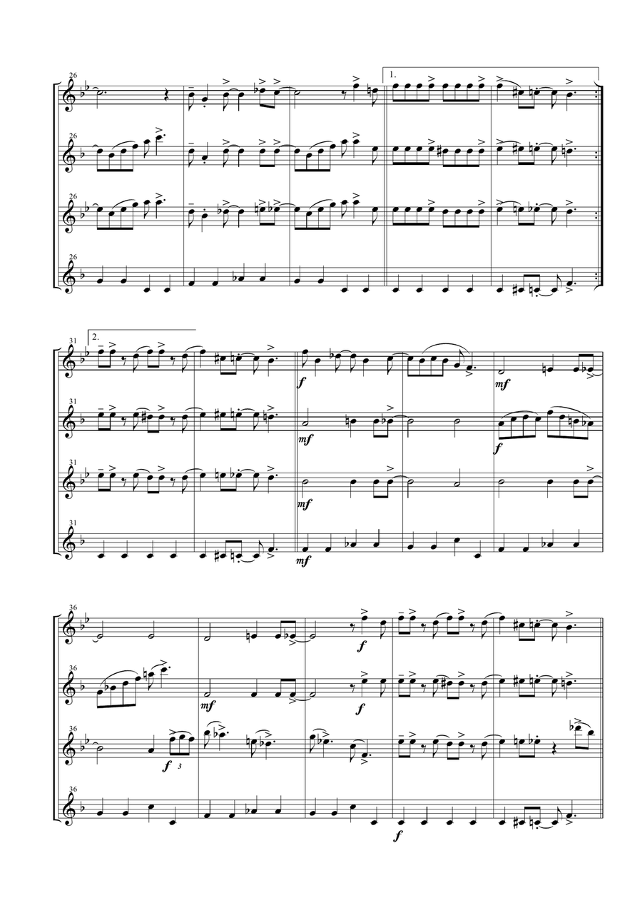 In The Mood Woodwind Quartet scores gallery preview page 5