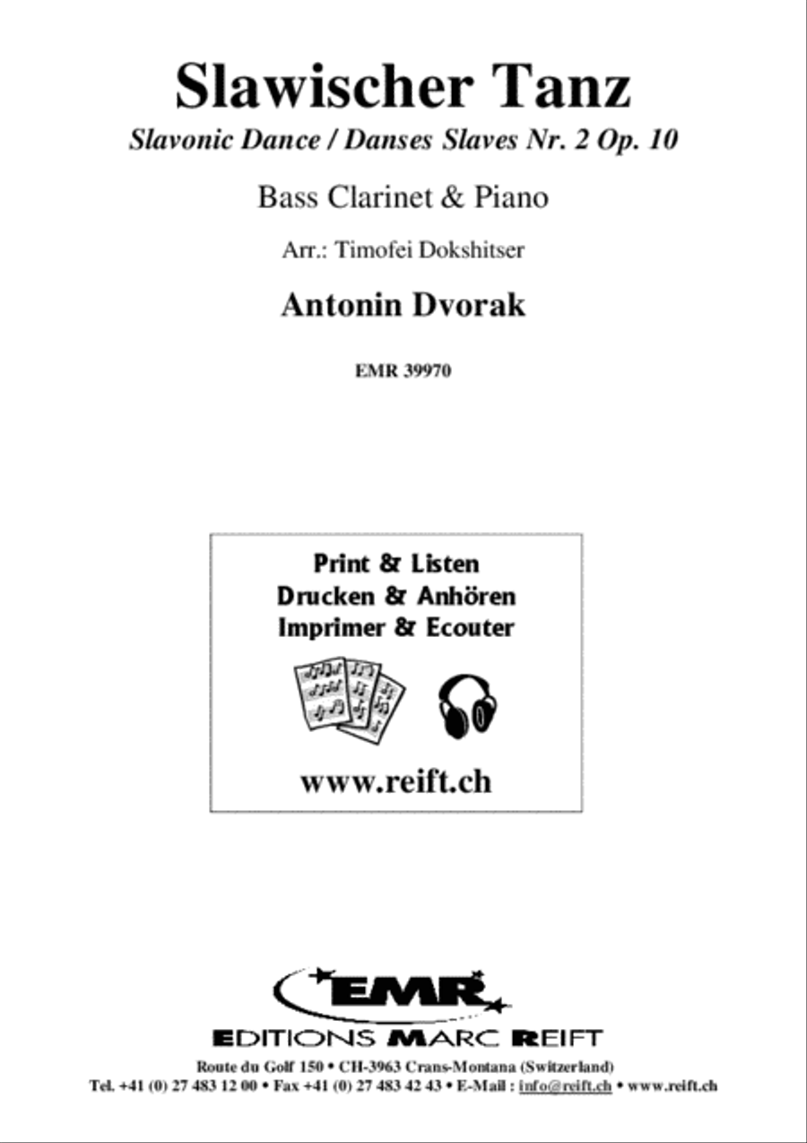 Slawischer Tanz Bass Clarinet scores gallery preview page 2
