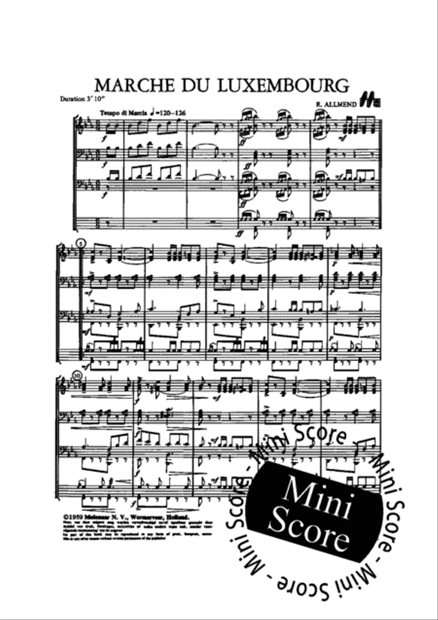 Marche Du Luxembourg Concert Band scores gallery preview page 5