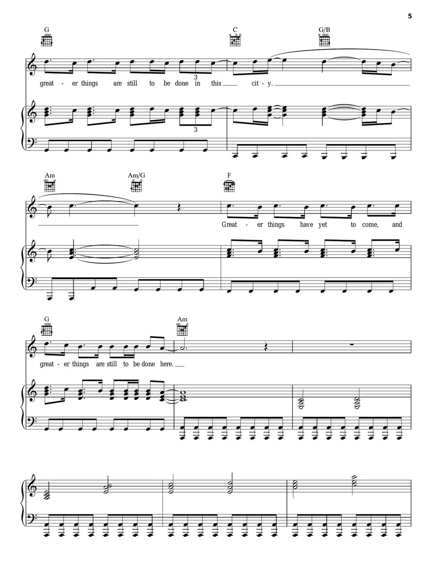God Of This City Piano, Vocal, Guitar scores gallery preview page 5