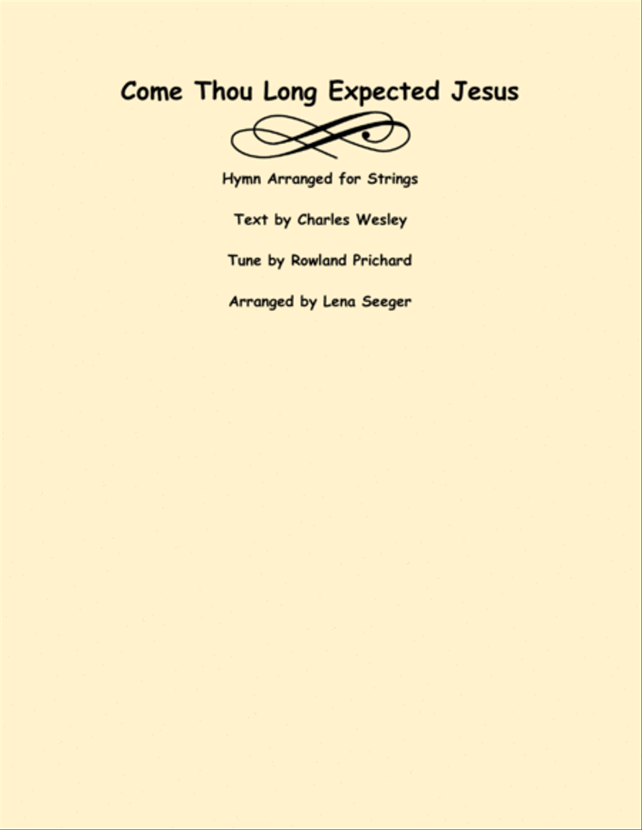 Come Thou Long Awaited Jesus Come Thou Long Awaited Jesus String Trio scores gallery preview page 1