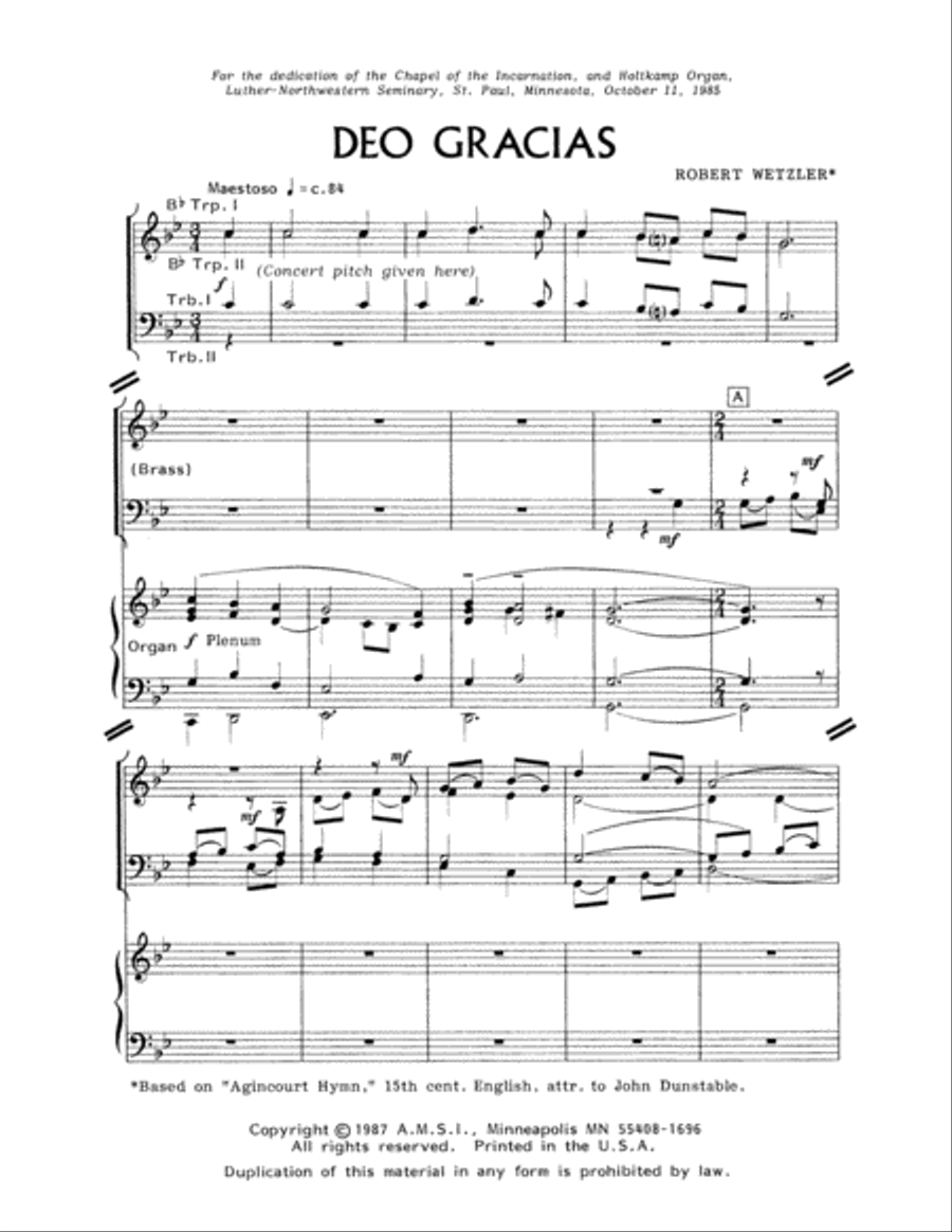 Deo Gracias Deo Gracias Brass Ensemble scores gallery preview page 2
