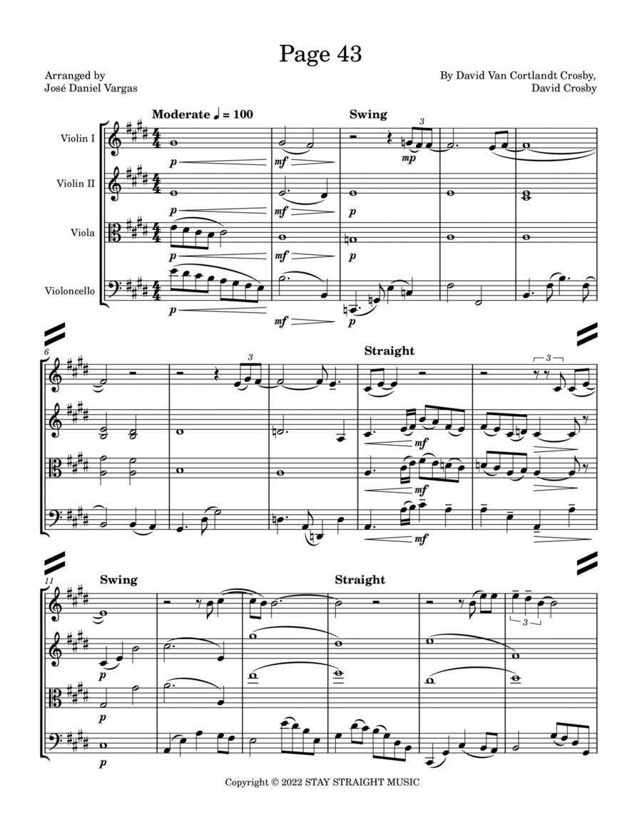 Page 43 String Quartet scores gallery preview page 1