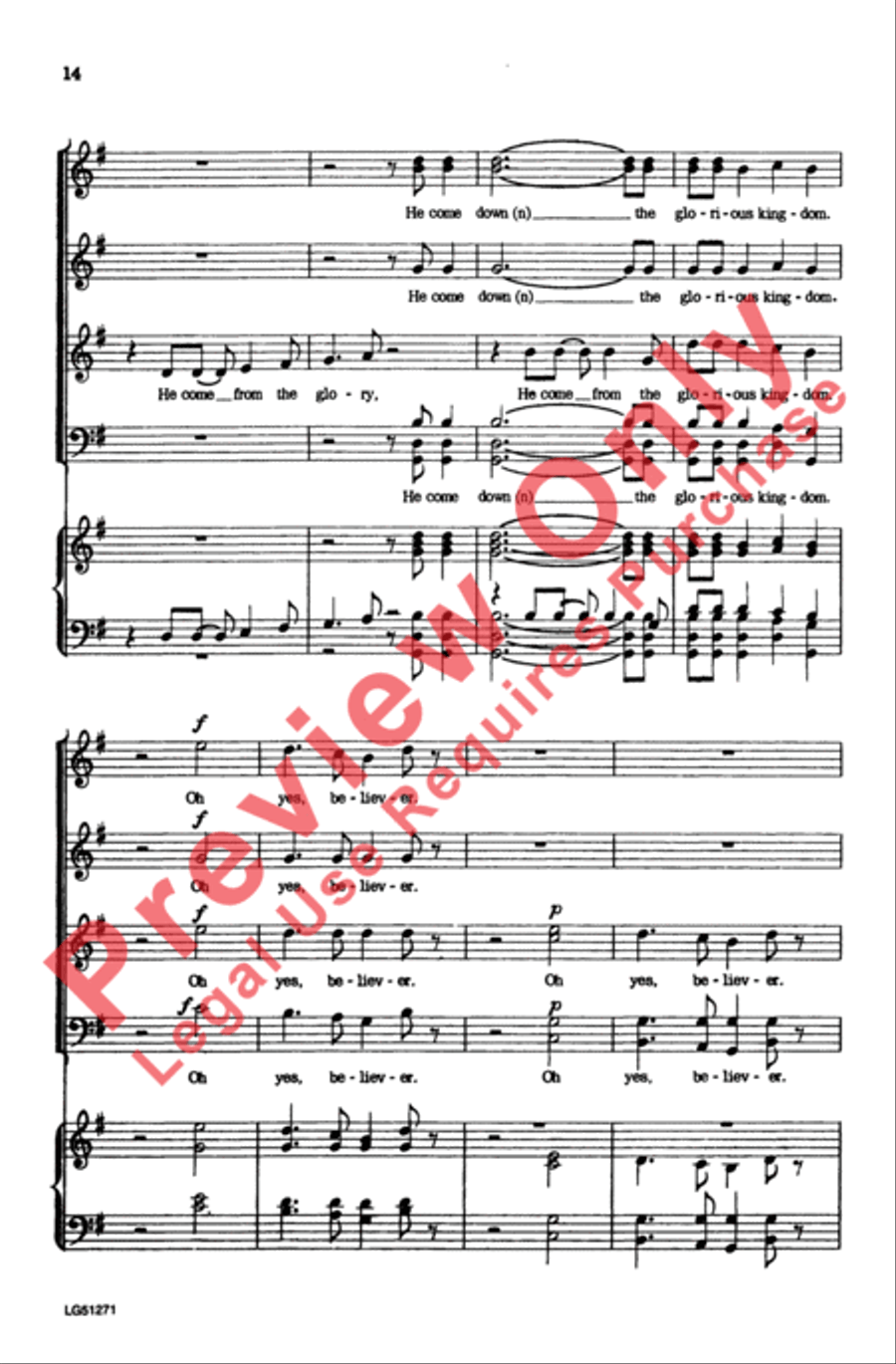 The Virgin Mary Had a Baby Boy 4-Part scores gallery preview page 14
