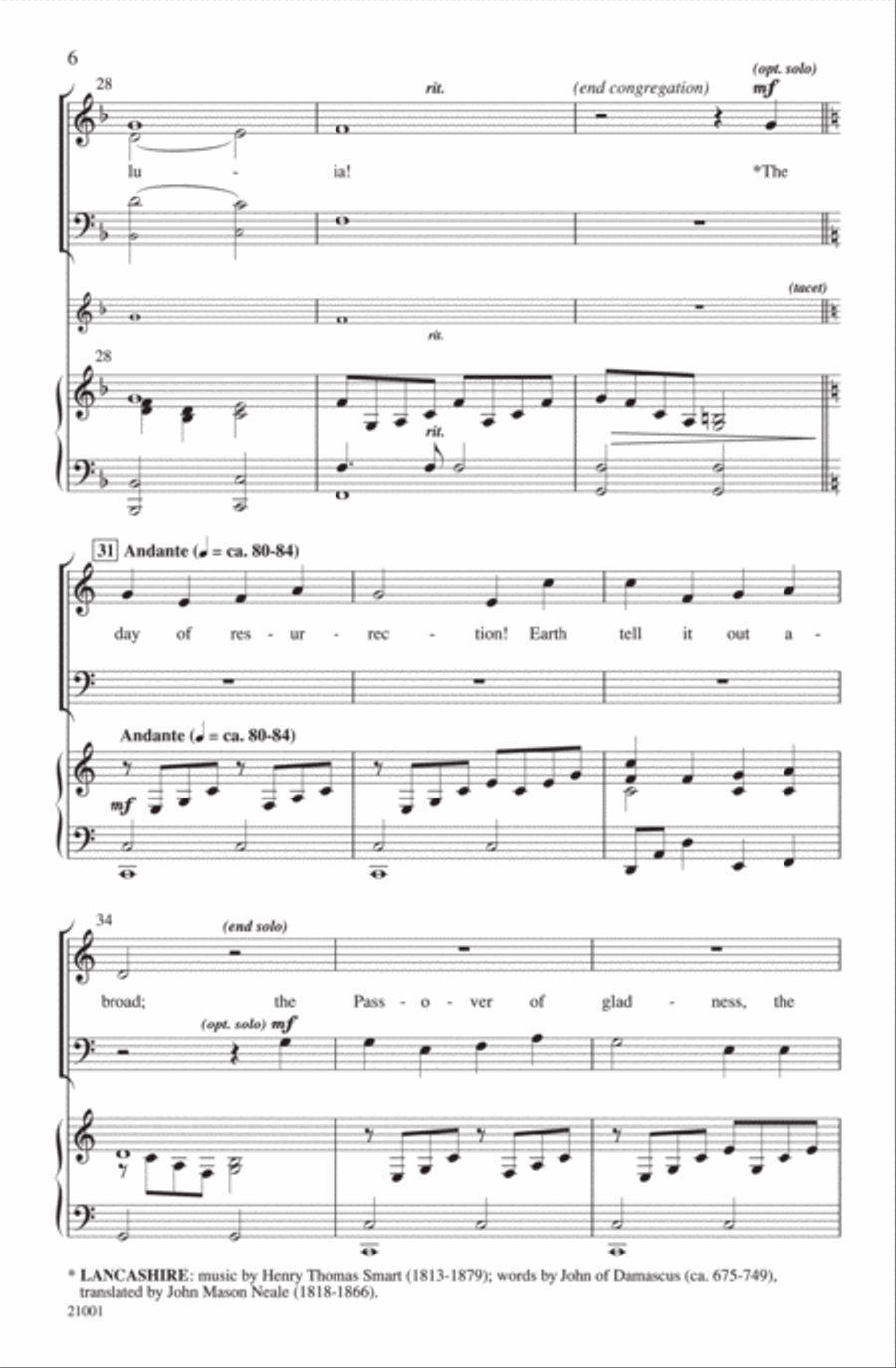 Risen Today! (An Easter Medley) 3-Part scores gallery preview page 6