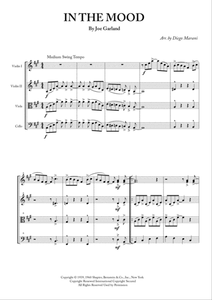 In The Mood In The Mood String Quartet scores gallery preview page 3