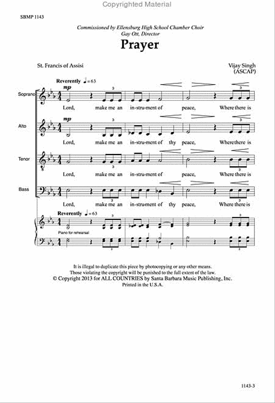 Prayer - SSATB Octavo SSATB scores gallery preview page 2