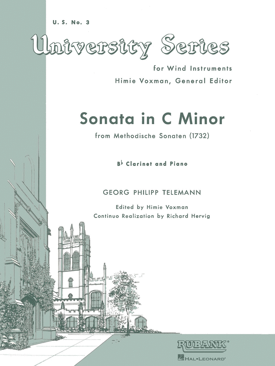 University Series - Sonata In C Minor B Flat Clarinet And Piano