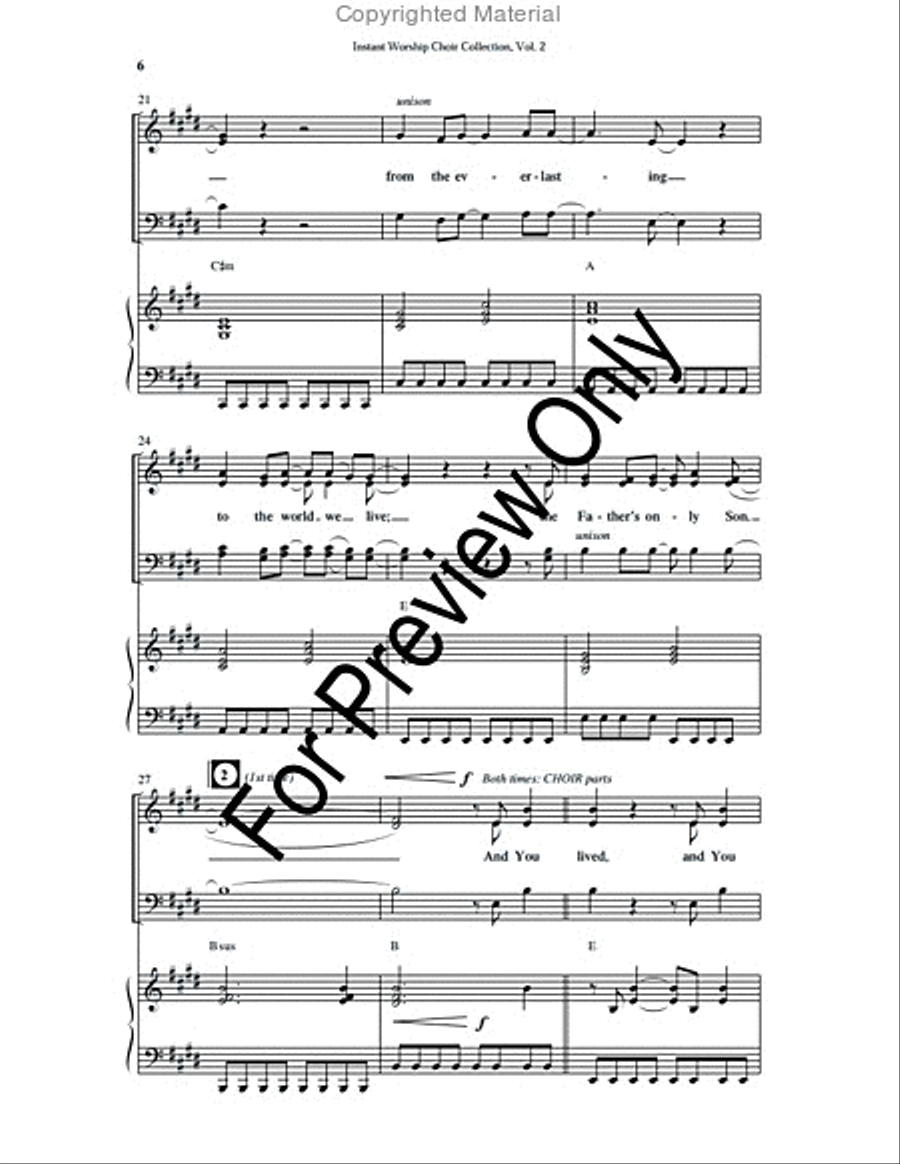 The Instant Worship Choir Collection, Volume 2 - Choral Book Choir scores gallery preview page 4