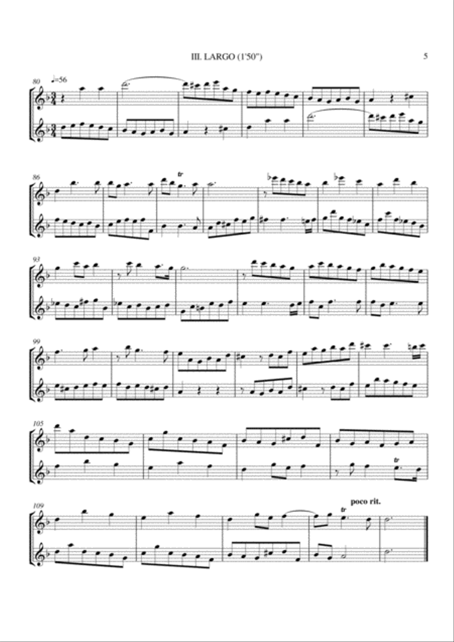 Sonata 1 Flute Duet scores gallery preview page 5