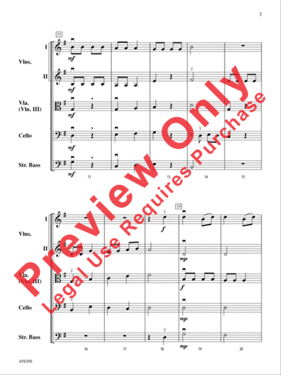 Christmas in a Minute and a Half String Orchestra scores gallery preview page 3