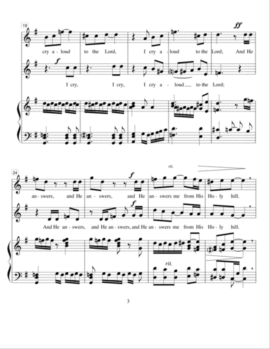 Psalm III-Soprano and Alto duet Piano scores gallery preview page 3