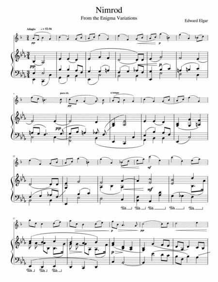 Nimrod (Clarinet and Piano)