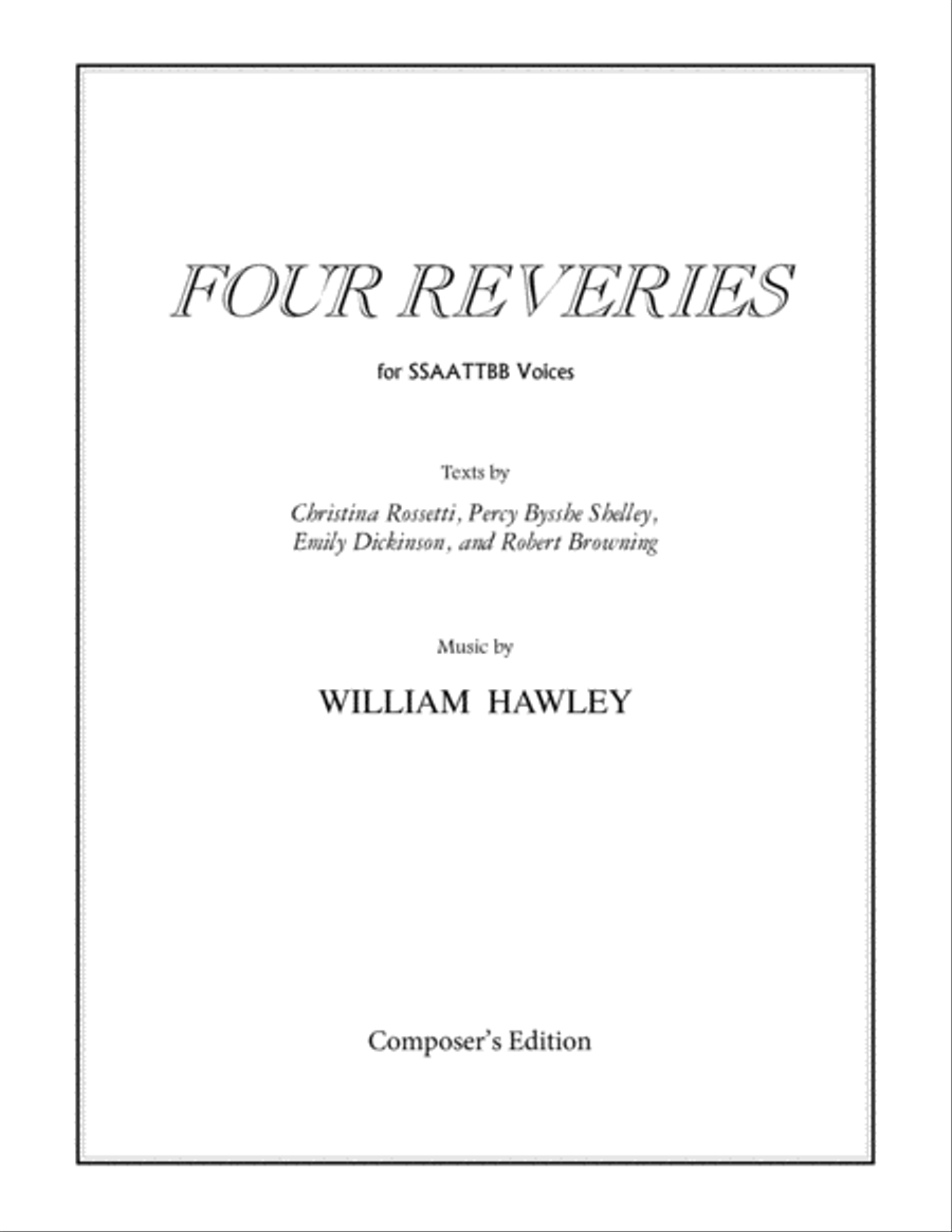 Four Reveries Divisi scores gallery preview page 1