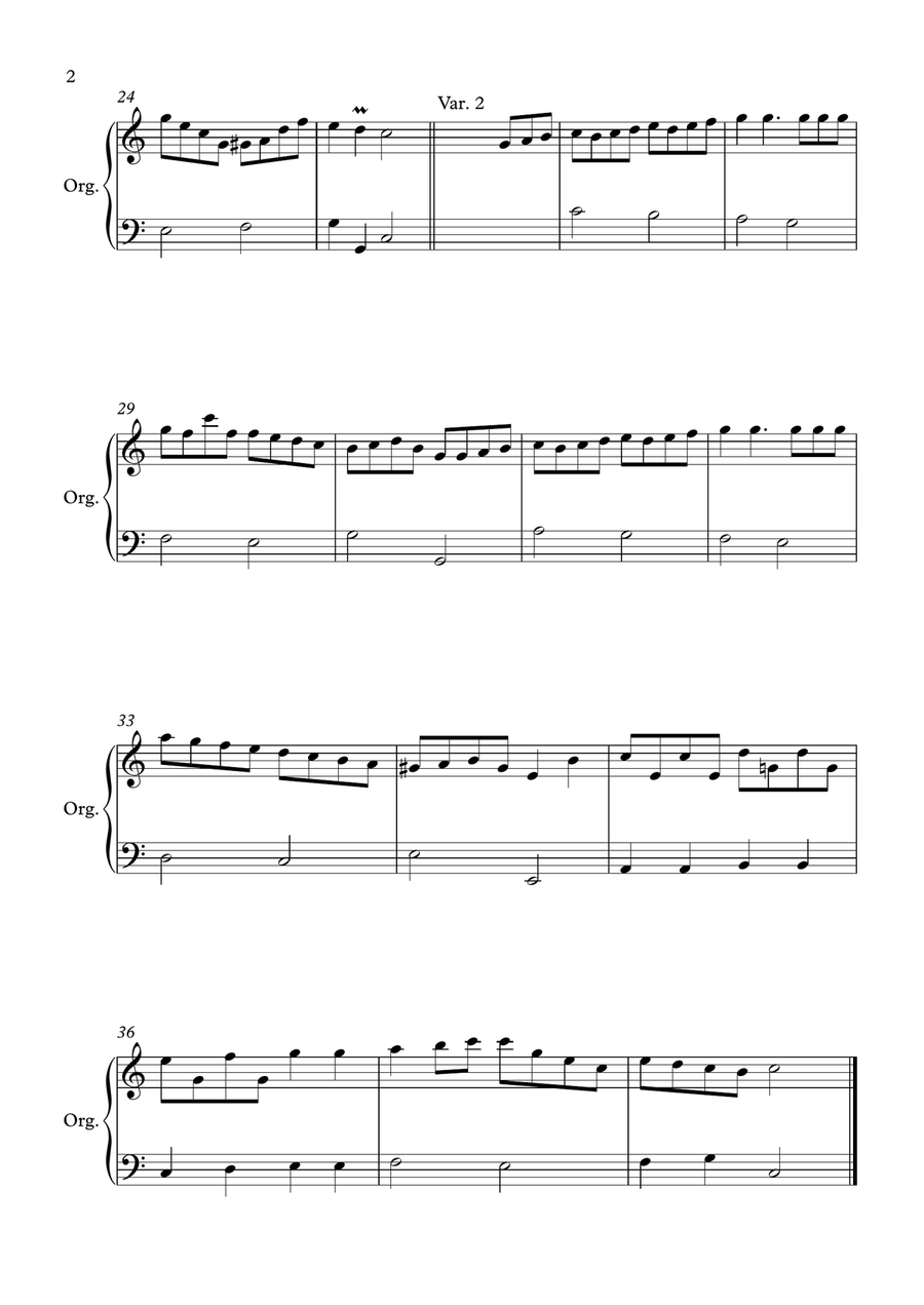 Blaesten gaar frisk over Limfjordens vande Organ Solo scores gallery preview page 2