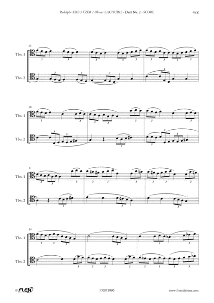Duet No. 1 Trombone Duet scores gallery preview page 4