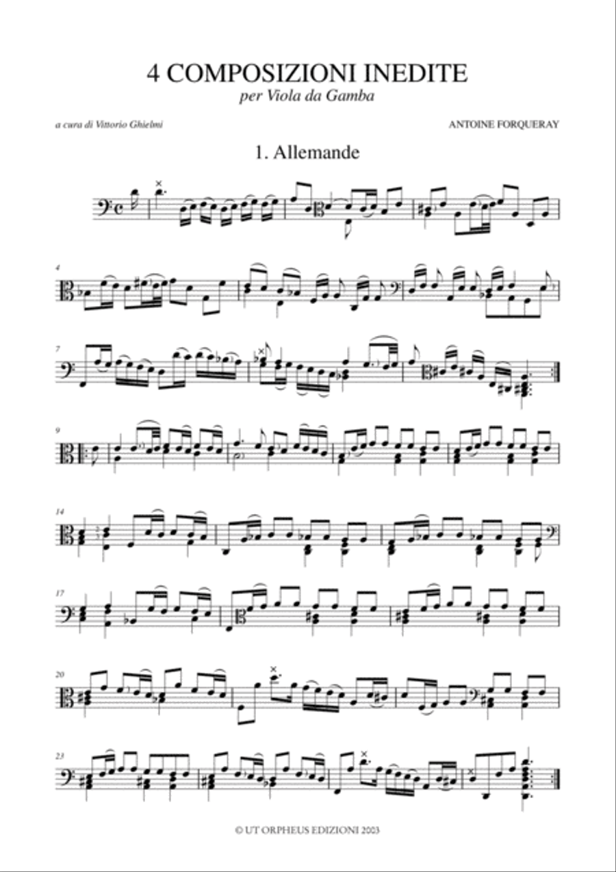 4 Unpublished Works for Viol Viola scores gallery preview page 2