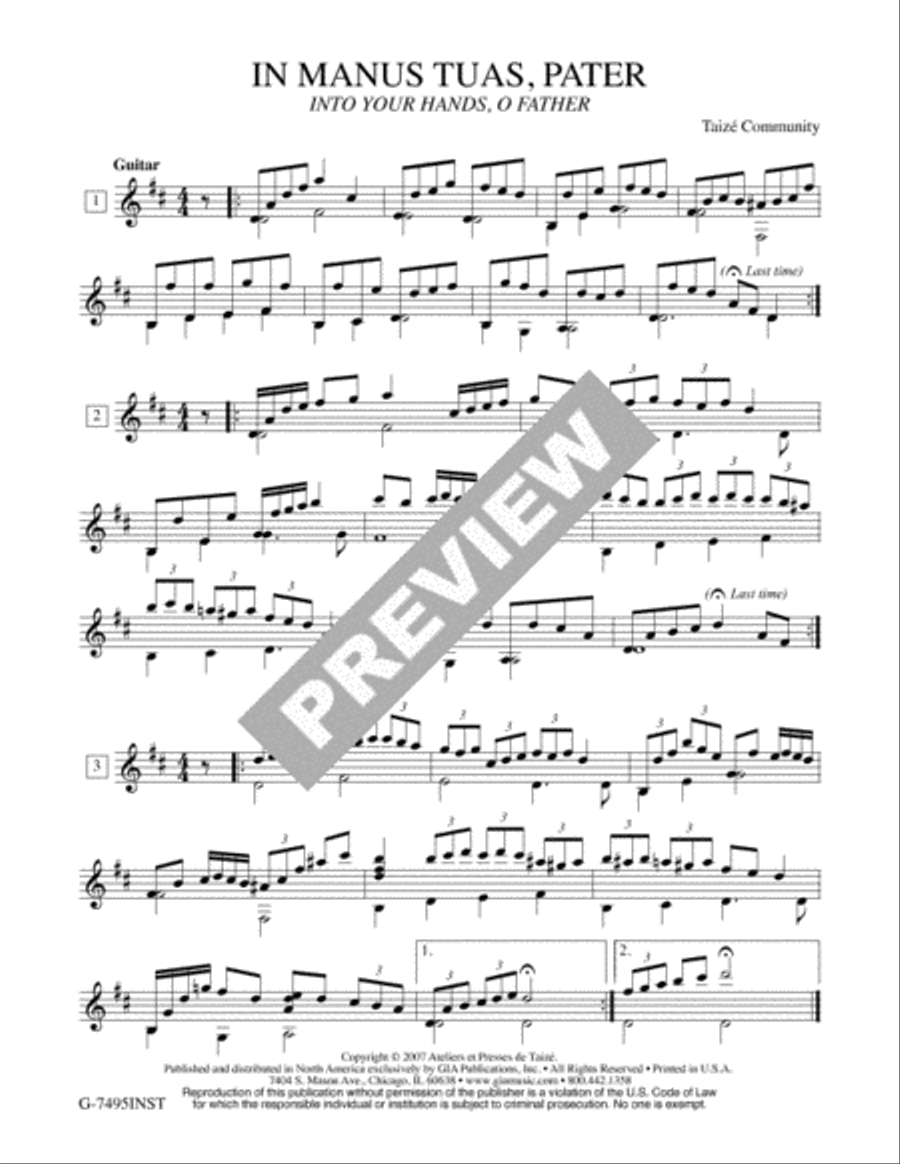 In manus tuas, Pater - Instrument edition English Horn scores gallery preview page 2