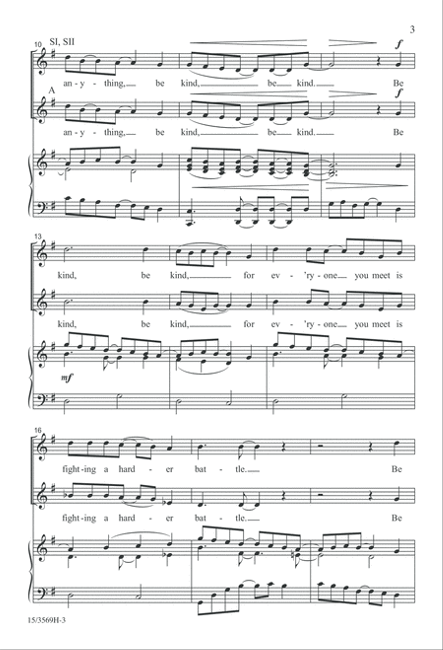 Be Kind SSA scores gallery preview page 3