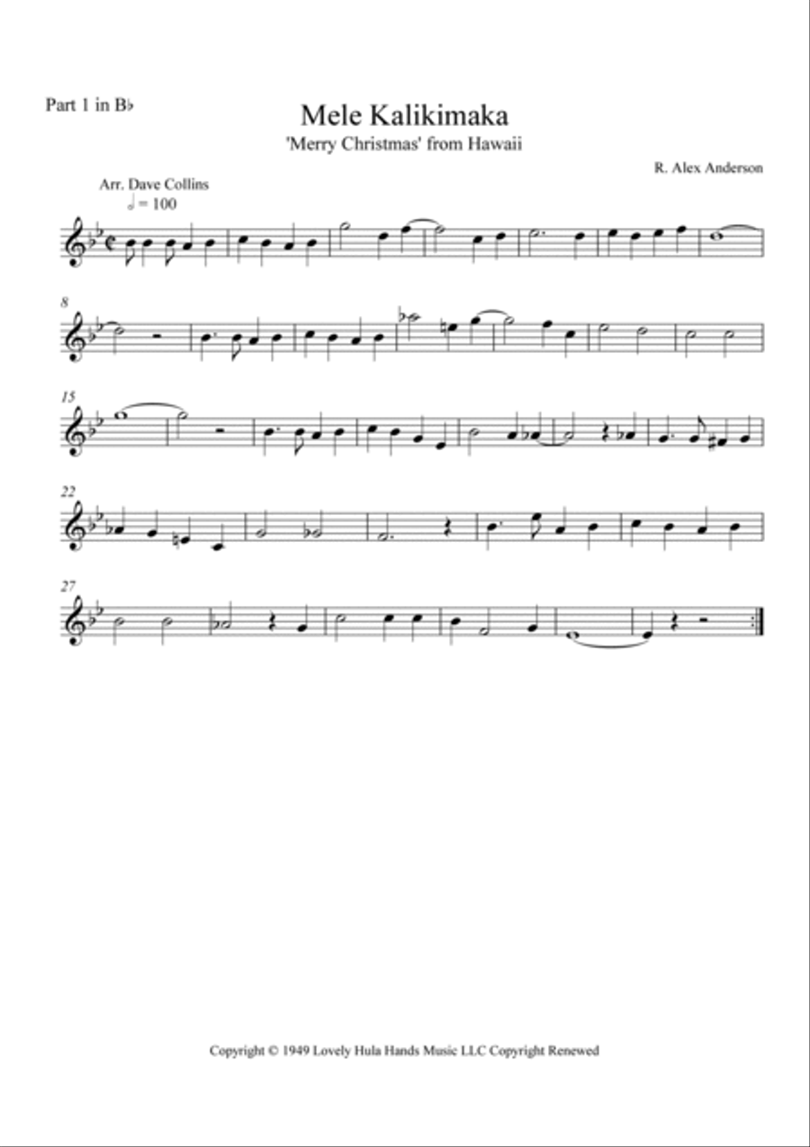 Mele Kalikimaka Brass Band scores gallery preview page 2