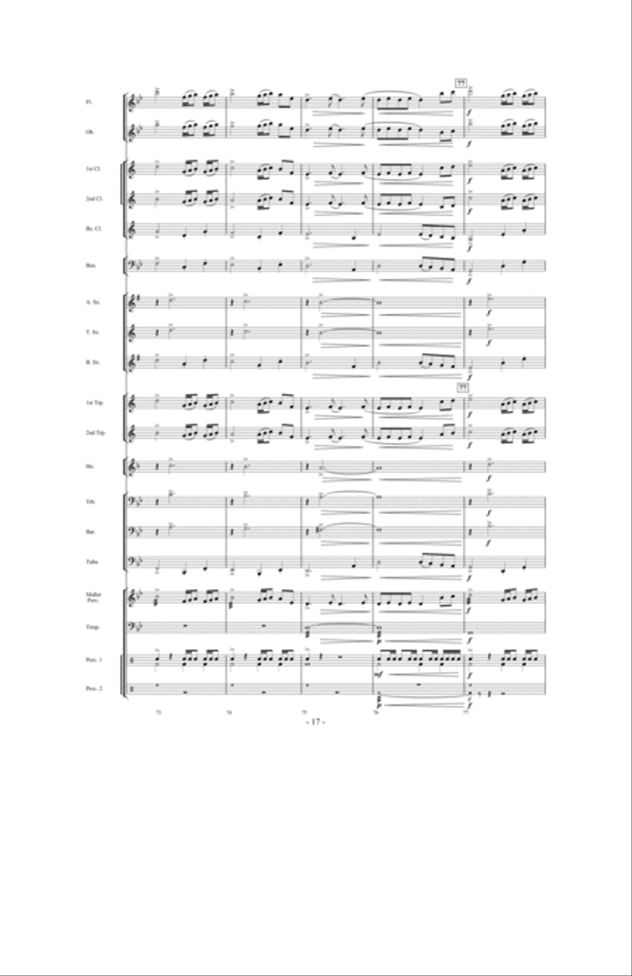 Danza Del Fuego Danza Del Fuego Concert Band scores gallery preview page 16