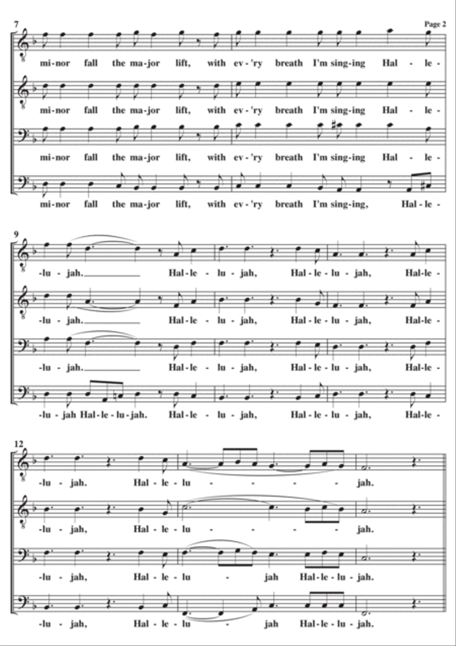 Hallelujah TTBB scores gallery preview page 2