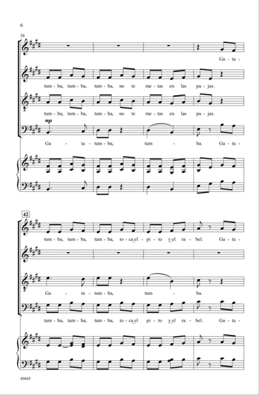 Gatatumba Gatatumba Choir scores gallery preview page 5
