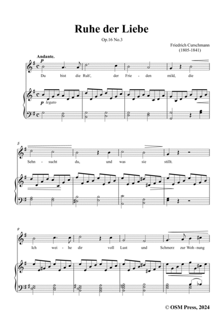 Curschmann-Ruhe der Liebe,Op.16 No.3,in G Major