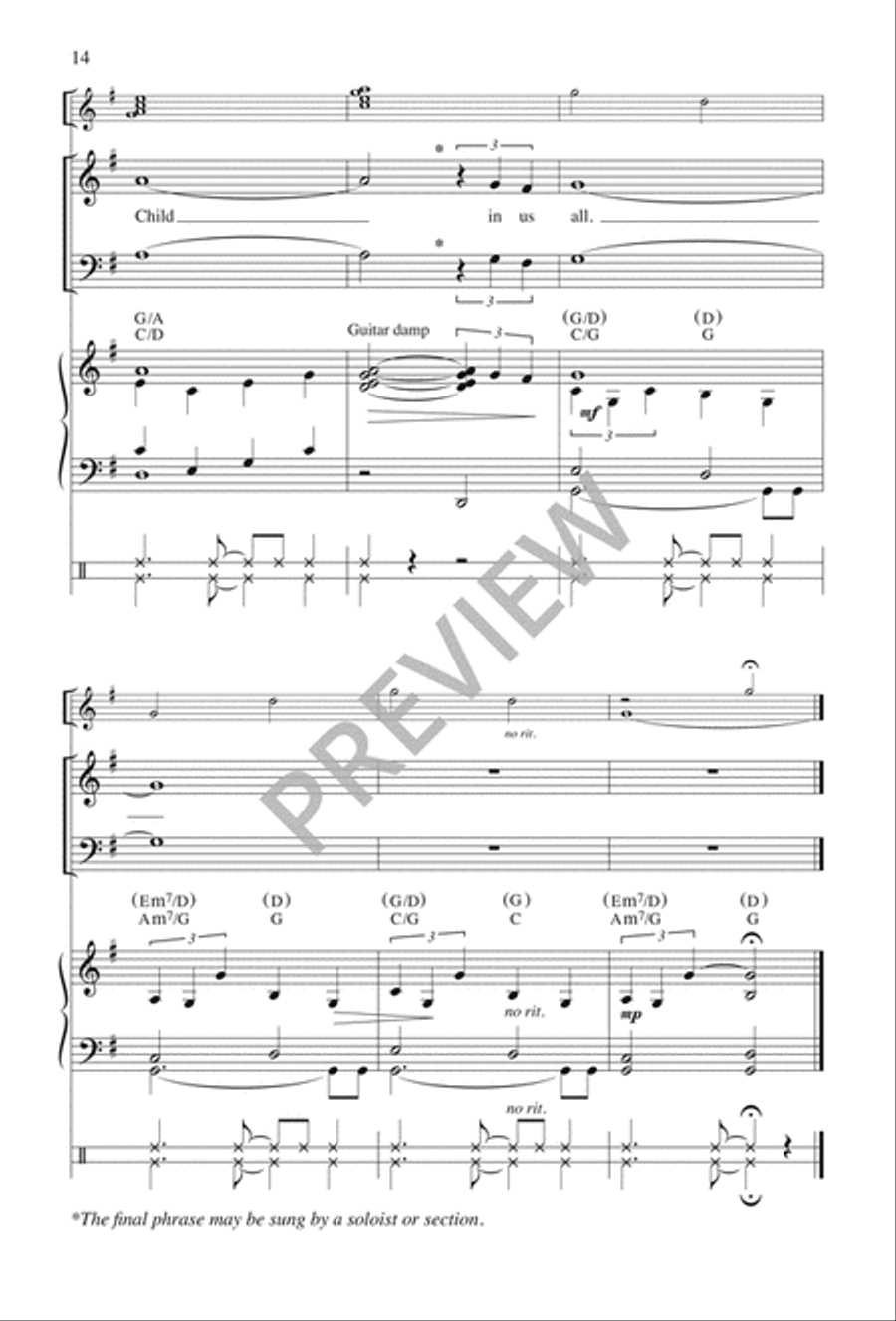 Welcome the Child 4-Part scores gallery preview page 15