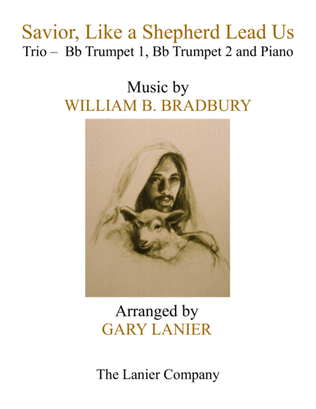Book cover for SAVIOR, LIKE A SHEPHERD LEAD US (Trio – Bb Trumpet 1, Bb Trumpet 2 & Piano with Parts)