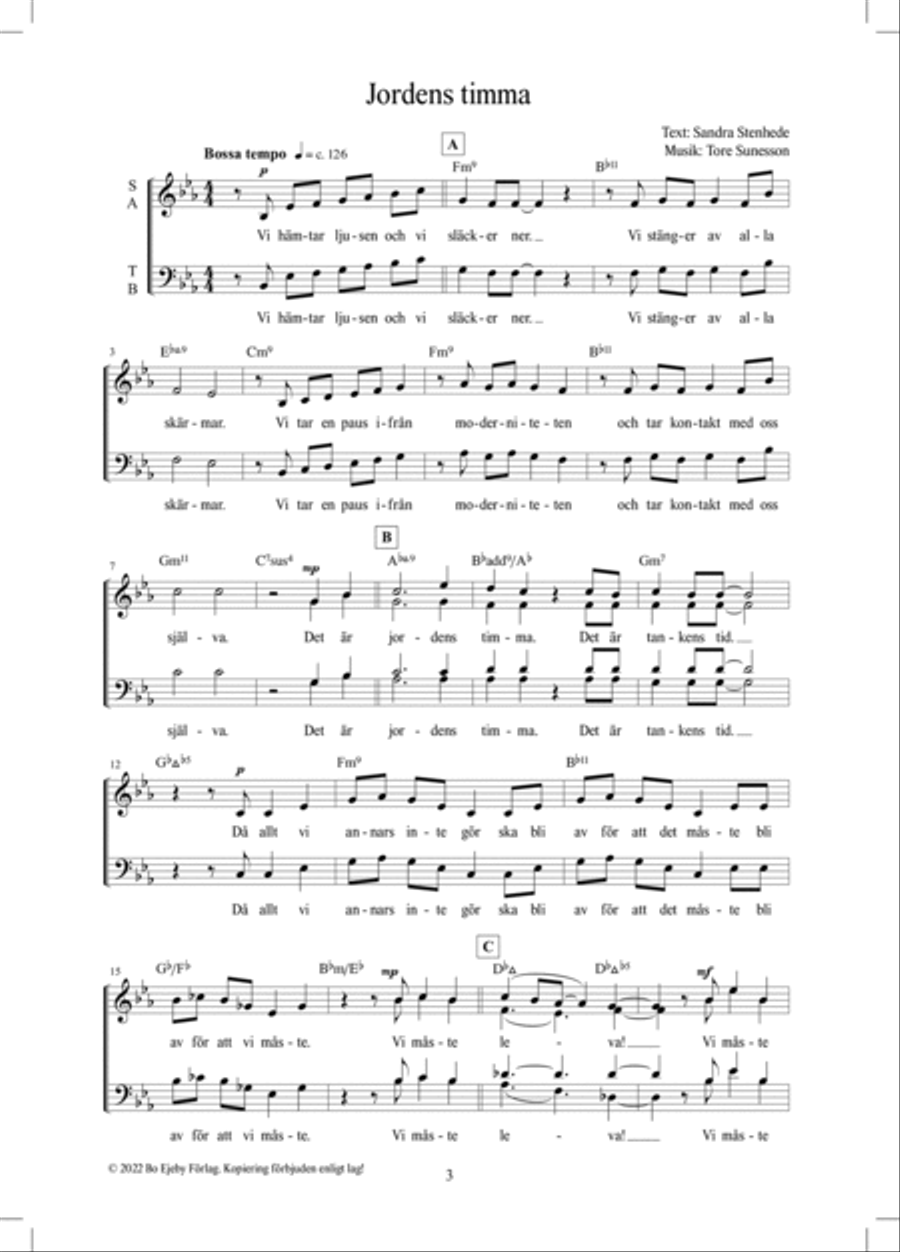 Jordens timma 4-Part scores gallery preview page 3